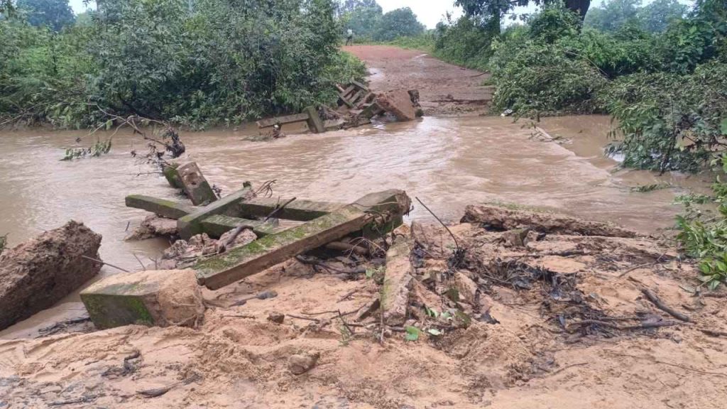 Bridge Washed Away in Odisha’s Sunabeda Sanctuary Amid Torrential Rains