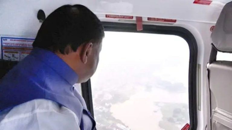 CM Mohan Majhi Takes to the Skies for Aerial Survey