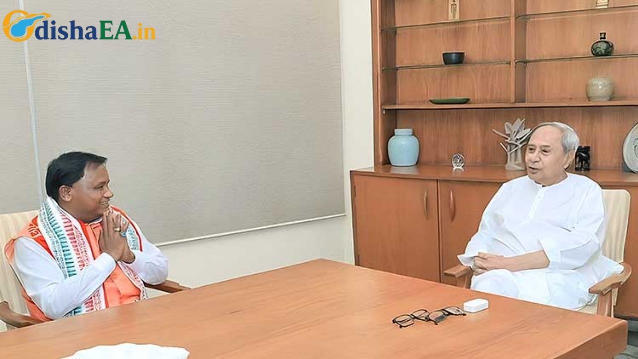 CM Mohan Majhi Pays a Visit to LoP Naveen Patnaik