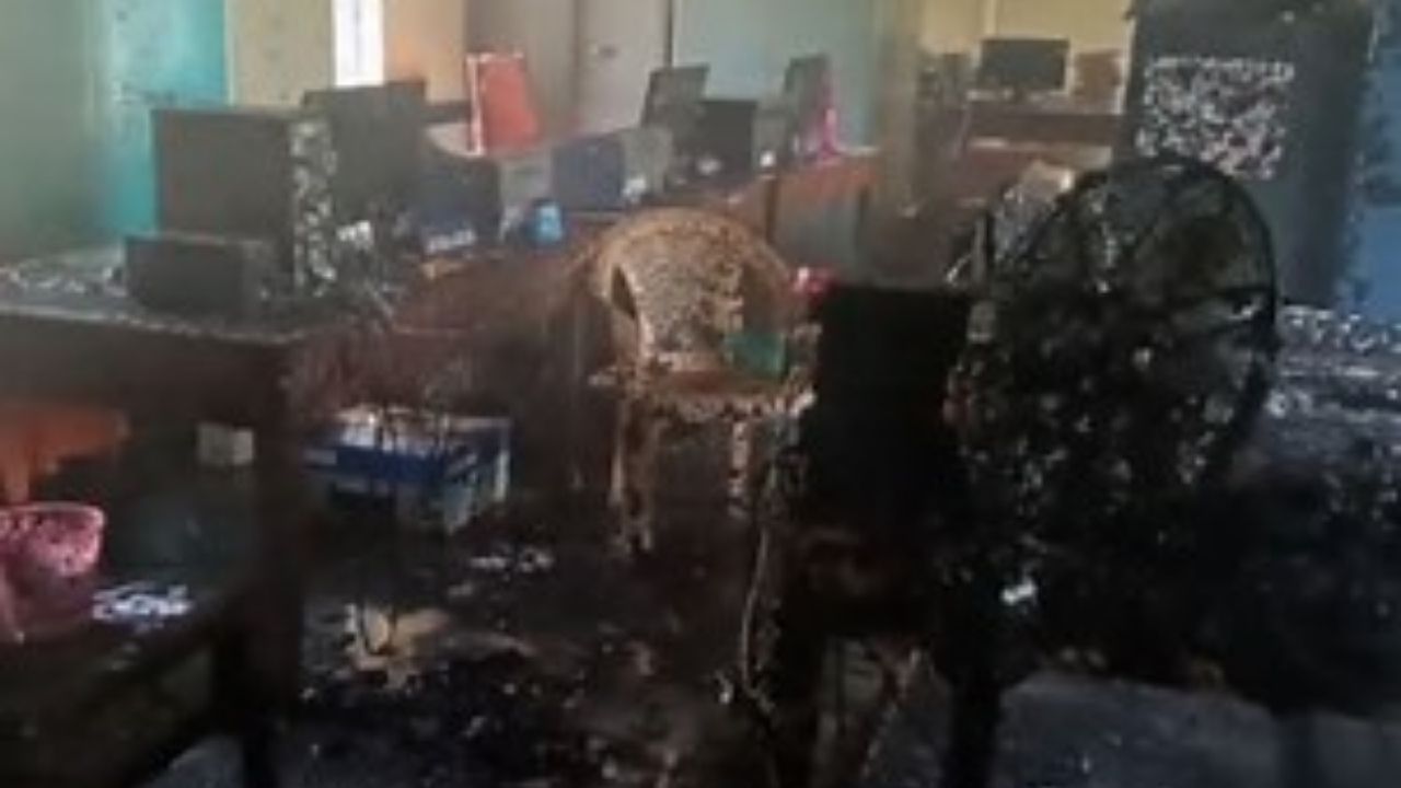Fire Breaks Out at Ganjam Social Welfare Office