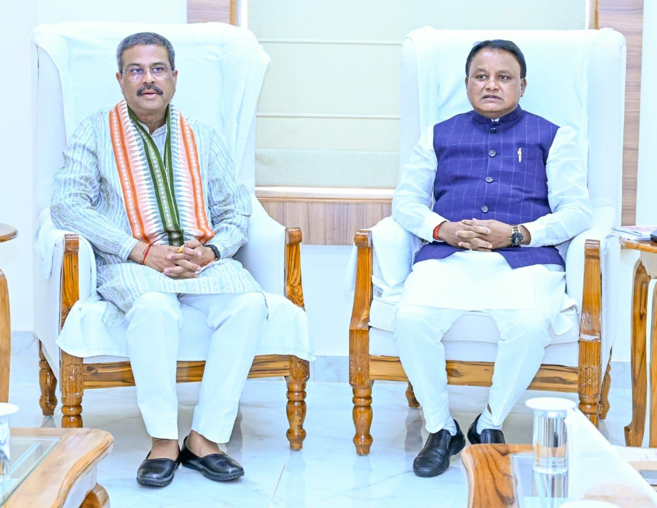 Union Minister Dharmendra Pradhan and Odisha CM