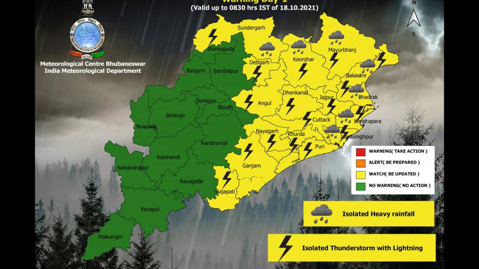 Odisha Districts Warned of Heavy Rain and Thunderstorms for Next 5 Days 2 Odisha Districts