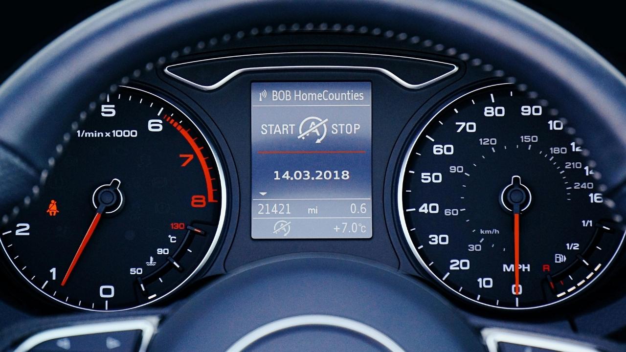 Volkswagen Odometer displaying a high mileage