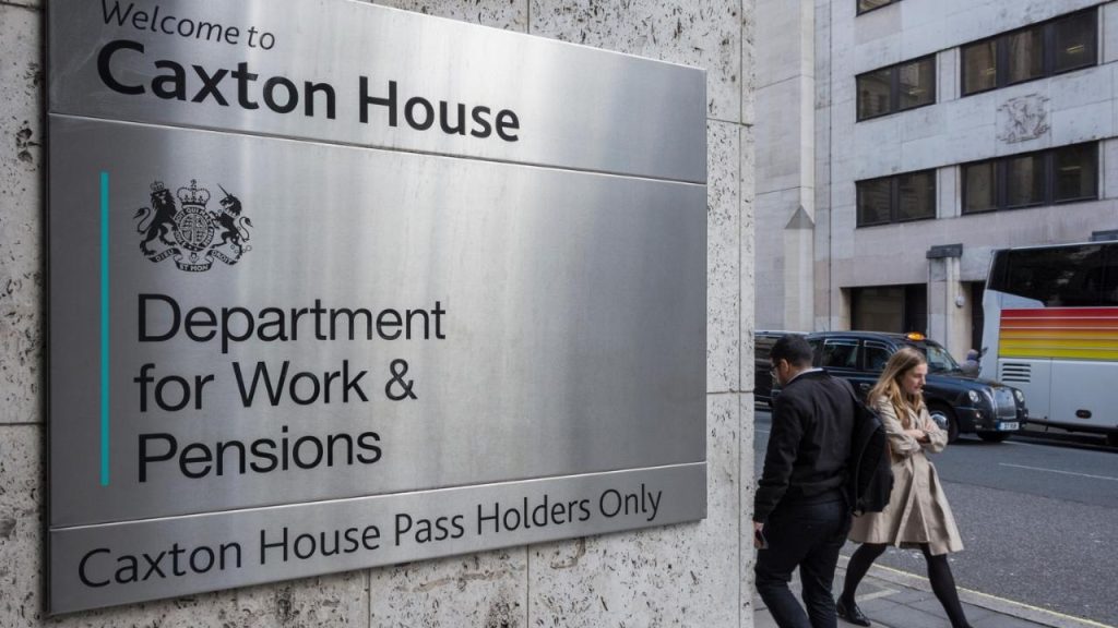 UK's Department for Work and Pensions headquarters in London