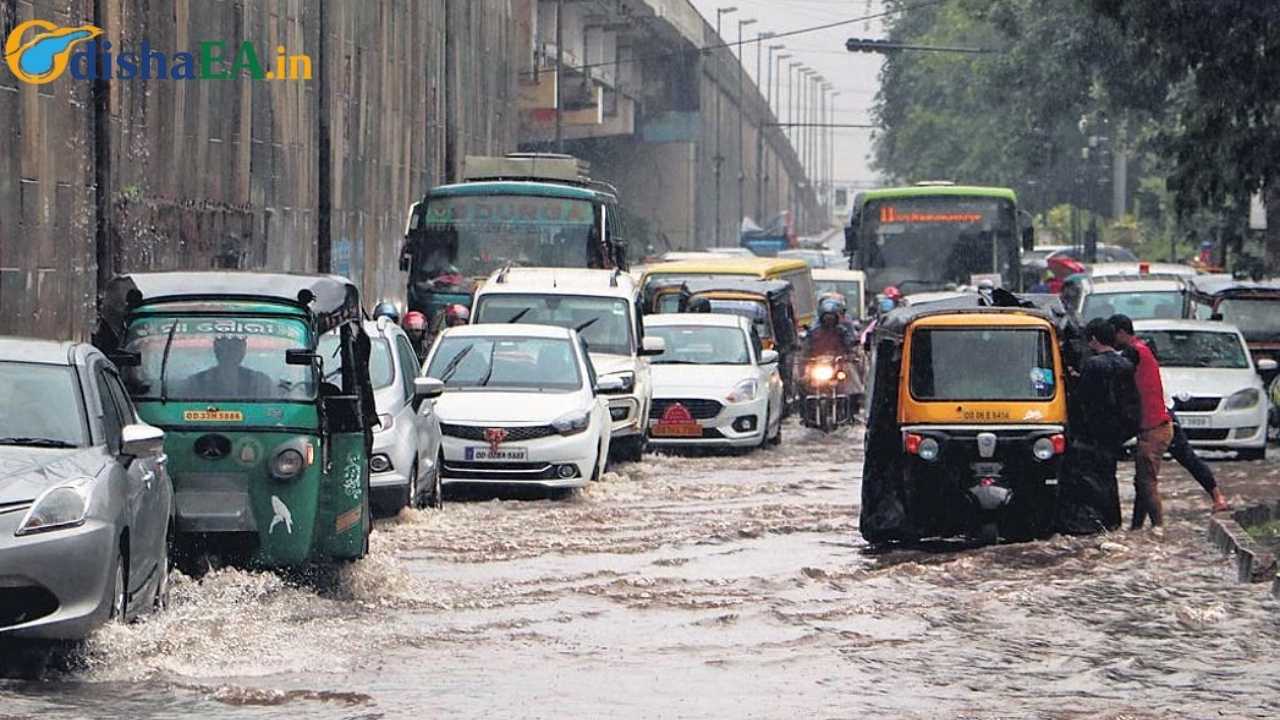 Waterlogged Routes Bring Bhubaneswar to Standstill
