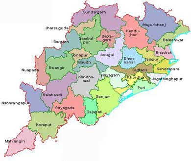 Odisha Government Reshuffles Senior OAS Officers Across Key Districts 2 Map of Odisha