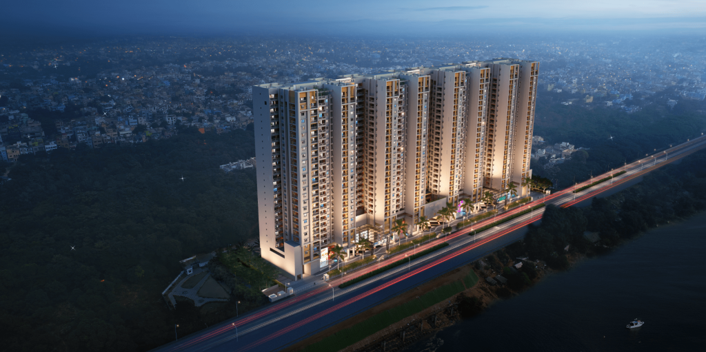 A modern residential tower in Cuttack, Odisha