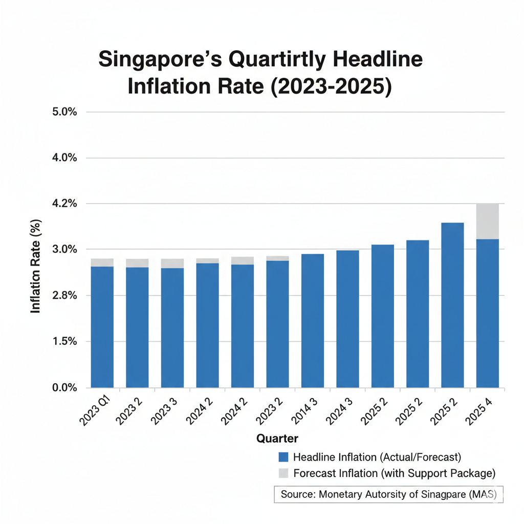 Singapore's headline inflation rate from 2023 to Q1 2025