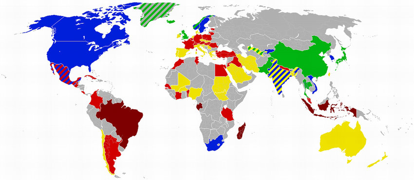  A choropleth map of the world